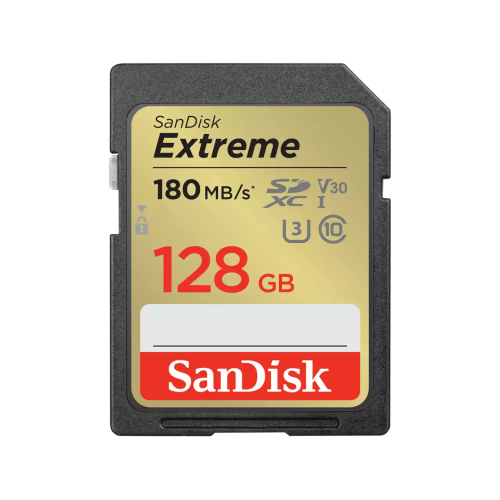 SANDISK - Extreme 128 GB SDXC UHS-I Clase 10 (Canon L.P.I. 0,24€ Incluido) (Ref.SDSDXVA-128G-GNCIN)