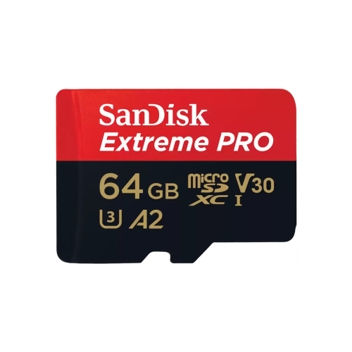 SANDISK - Extreme PRO 64 GB MicroSDXC UHS-I Clase 10 (Canon L.P.I. 0,24€ Incluido) (Ref.SDSQXCU-064G-GN6MA)
