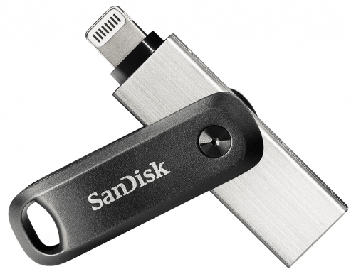 SANDISK - iXpand unidad flash USB 64 GB USB Type-A / Lightning 3.2 Gen 2 (3.1 Gen 2) Negro, Plata (Canon L.P.I. 0,24€ Incluido) (Ref.SDIX60N-064G-GN6NN)