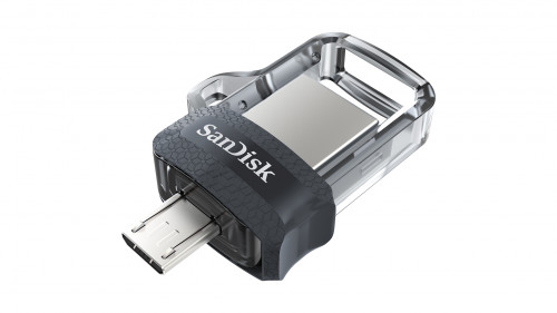 SANDISK - Ultra Dual m3.0 unidad flash USB 128 GB USB Type-A / Micro-USB 3.2 Gen 1 (3.1 Gen 1) Negro, Plata, Transparente (Canon L.P.I. 0,24€ Incluido) (Ref.SDDD3-128G-G46)