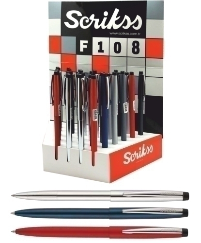 SCRIKSS - BOLIGRAFO F108 MATE EXPOSITOR DE 36 (Ref.52287)