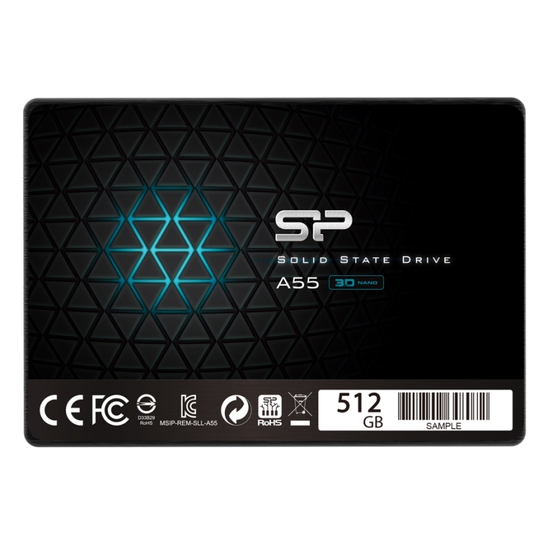 SILICON POWER - SP Ace A55 SSD 512GB 2.5&quot; 7mm Sata3 (Canon L.P.I. 5,45€ Incluido) (Ref.SP512GBSS3A55S25)