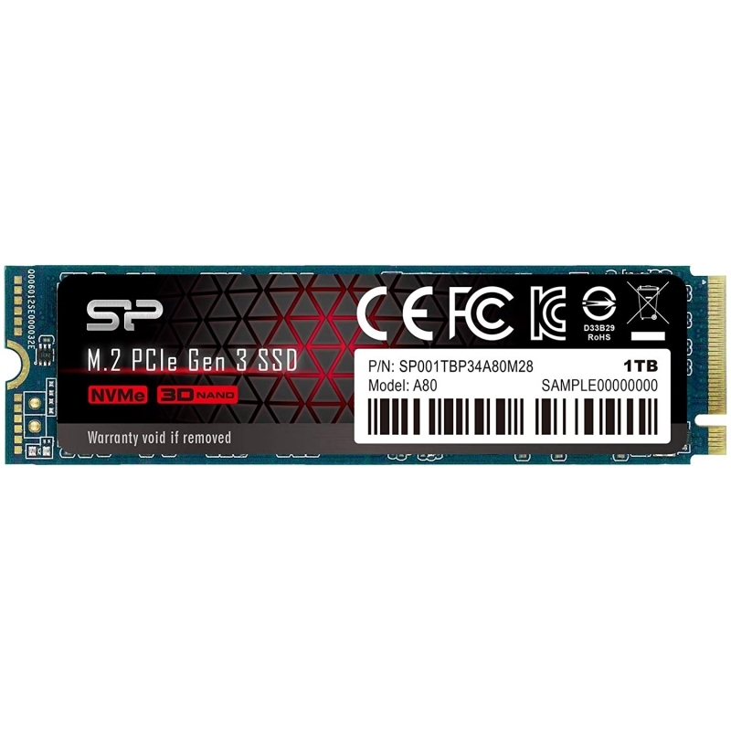 SILICON POWER - SP Ace A80 SSD NVMe 1TB (Canon L.P.I. 5,45€ Incluido) (Ref.SP001TBP34A80M28)