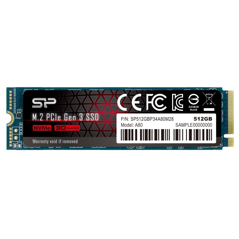 SILICON POWER - SP Ace A80 SSD NVMe 512GB (Canon L.P.I. 5,45€ Incluido) (Ref.SP512GBP34A80M28)