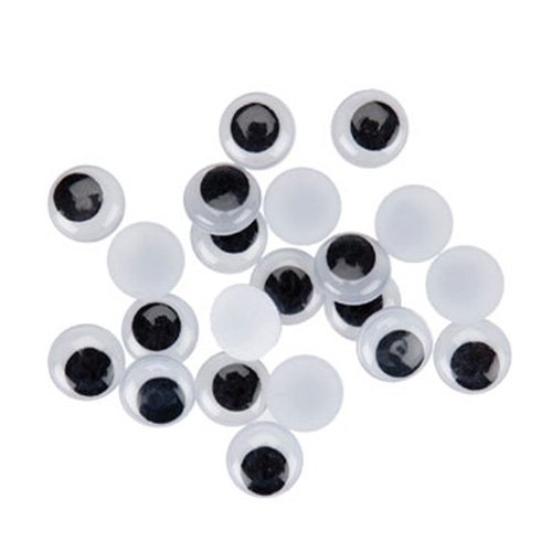 SMART - OJOS MOVILES FIXO KIDS OVALADOS 10 mm. NEGRO PACK de 40 (Ref.68010700)