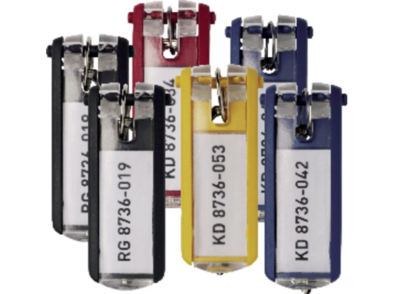 DURABLE - Llaveros Key Clip Pack 6ud Rojo 174761 (Ref.1957-03)