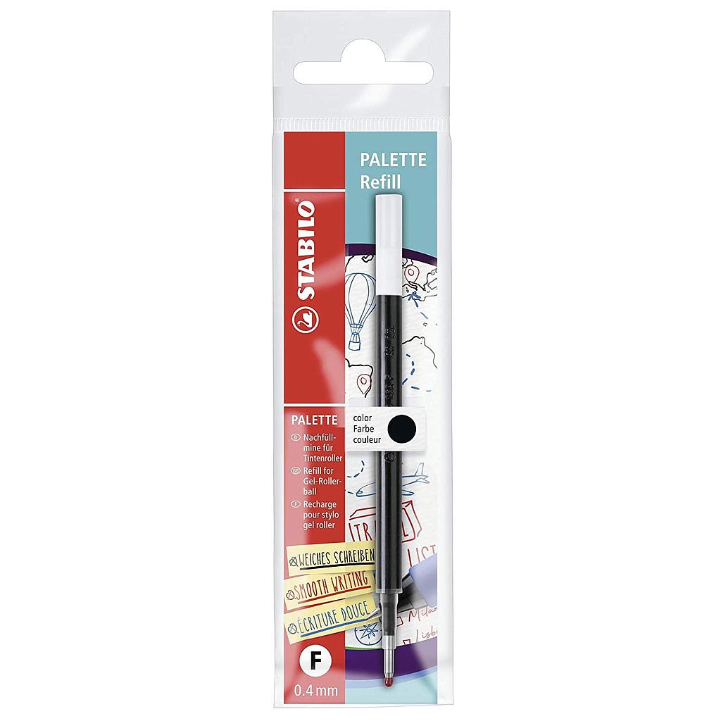 STABILO - RECAMBIO TINTA DE GEL RETRÁCTIL PALETTE FINE NEGRO CAJA -10U- (Ref.268/046-01)