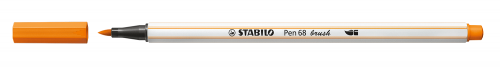 STABILO - ROTULADOR FIBRA PEN 68 BRUSH PUNTA PINCEL NARANJA (Ref.568/54)