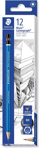 STAEDTLER - LAPIZ de GRAFITO 100 LUMOGRAPH - 8H (Ref.100-8H)