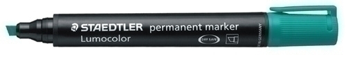 STAEDTLER - MARCADOR PERMANENTE 350 LUMOCOLOR BISELADO VERDE (Ref.350-5)