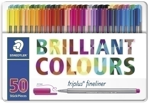 STAEDTLER - ROTULADOR FIBRA 334 TRIPLUS FINELINER BOX de 50 (Ref.334 M50)