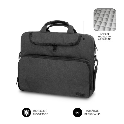 SUBBLIM - AIR PADDING LAPTOP BAG 13,3-14&quot; DARK GREY (Ref.SUBLB-4APLB50)