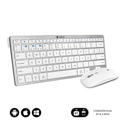 SUBBLIM - COMBO MULTIDISPOSITIVO COMPACTO PLATEADO/BLANCO (Ref.SUBKBC-OCO010)