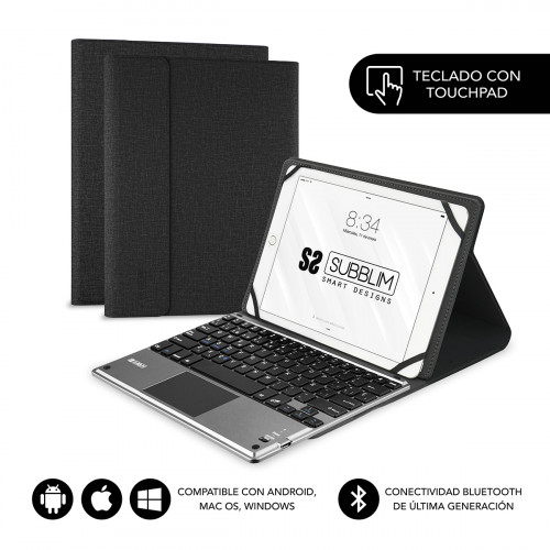 SUBBLIM - Funda con Teclado KEYTAB PRO BLUETOOTH 10,1&quot; TOUCHPAD Black (Ref.SUB-KT2-BTP001)