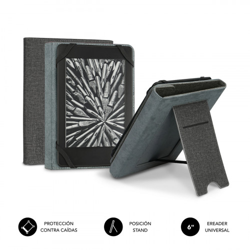 SUBBLIM - FUNDA EBOOK CLEVER STAND 6'' GREY (Ref.SUB-CUE-1EC100)