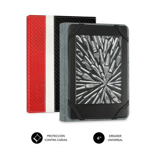 SUBBLIM - Funda Libro Electrónico Clever Ebook Case 6&quot; Red (Ref.SUB-CUE-1EC002)