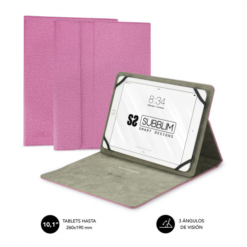 SUBBLIM - Funda Tablet Clever Stand Tablet Case 10,1&quot; Pink (Ref.SUB-CUT-1CT003)