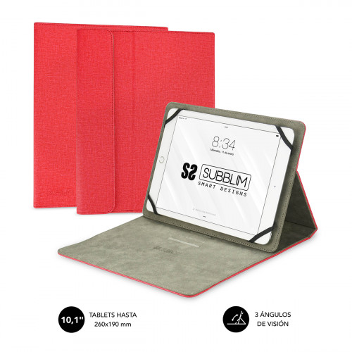SUBBLIM - Funda Tablet Clever Stand Tablet Case 10,1&quot; Red (Ref.SUB-CUT-1CT002)