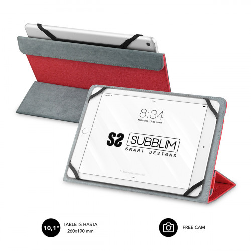 SUBBLIM - Funda Tablet Freecam Case 10,1&quot; Red (Ref.SUB-CUT-2FC002)