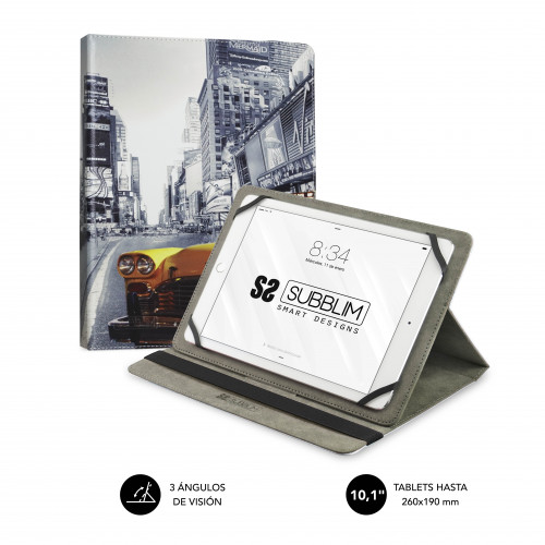 SUBBLIM - Funda Tablet Universal TRENDY CASE NY TAXI 10.1&quot; (Ref.SUB-CUT-4TC007)