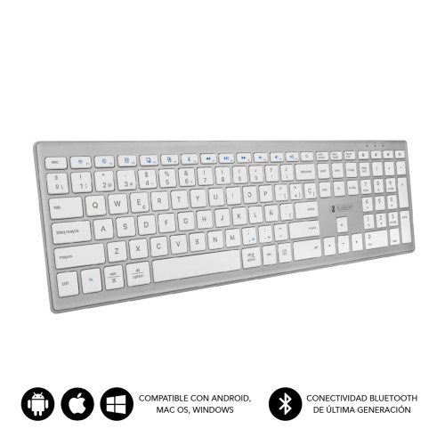 SUBBLIM - KEYBOARD BLUETOOTH PURE EXTENDED SILVER (Ref.SUBKB-2PUE200)
