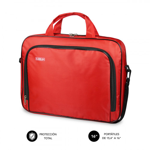SUBBLIM - Maletín Ordenador Oxford Laptop Bag 15,4-16&quot; Red (Ref.SUB-LB-1OLB052)