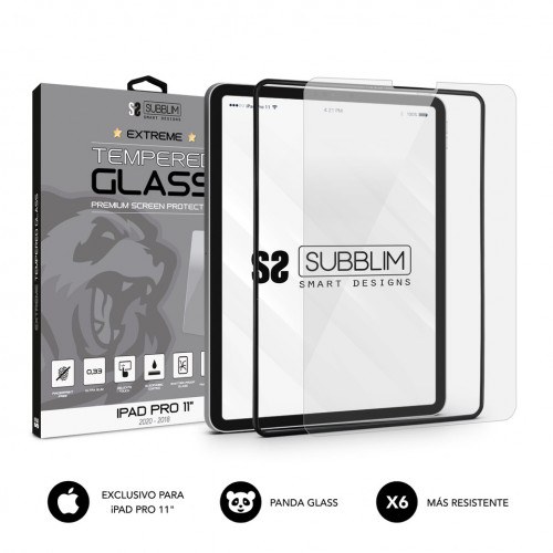 SUBBLIM - Protector de Cristal Templado Extreme Tempered Glass IPAD PRO 11&quot; 2020 - 2018 (Ref.SUB-TG-1APP011)