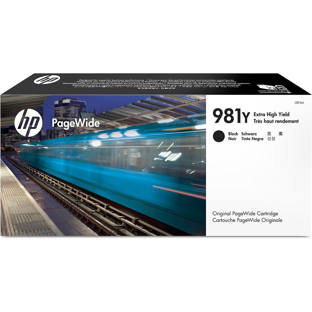 HP ( HEWLETT PACKARD ) - Cartucho ORIGINALES PageWide 981Y Negro de Alto Rendimiento (Ref.L0R16A)