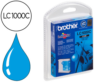 BROTHER - Cartuchos ORIGINALES Inyección De Tinta Cyan 400pg 317274 (Ref.LC1000C)