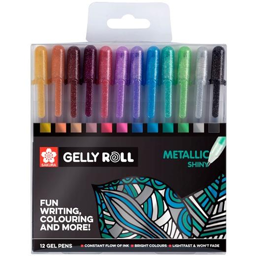 TALENS - SAKURA ESTUCHE 12 BOLÍGRAFOS COLECCIÓN EXCLUSIVA GELLY ROLL METALLIC C/SURTIDOS (Ref.POXPGBMET12)