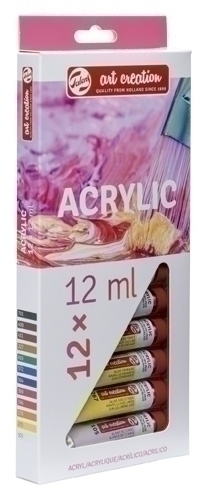 TALENS ART CREATION - PINTURA ACRILICA SET INICIACION 12 ml (Tubo) ESTUCHE de 12 (Ref.9021712M)