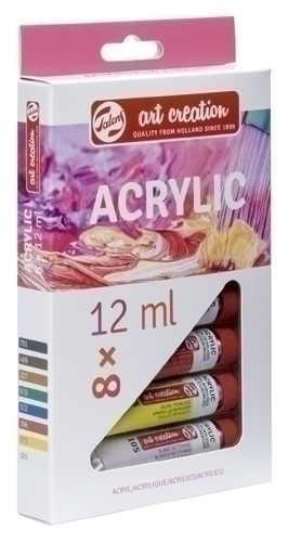 TALENS ART CREATION - PINTURA ACRILICA SET INICIACION 12 ml (Tubo) ESTUCHE de 8 (Ref.9021708M)