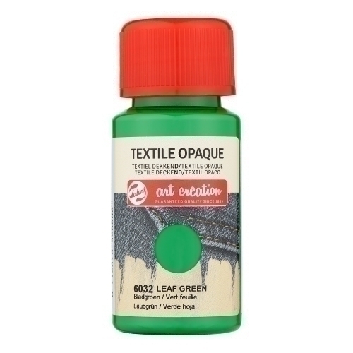 TALENS ART CREATION - PINTURA para TELA OPACA 50 ml (bote) VERDE HOJA (Ref.402460320)