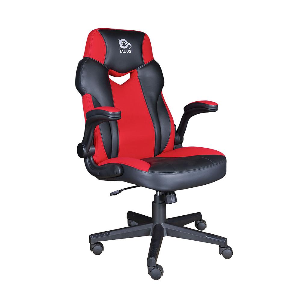 TALIUS - SILLA CRAB GAMING negr/roja, brazos abatibles, butterfly, ruedas nylon, piston clase 4 (Ref.48074)