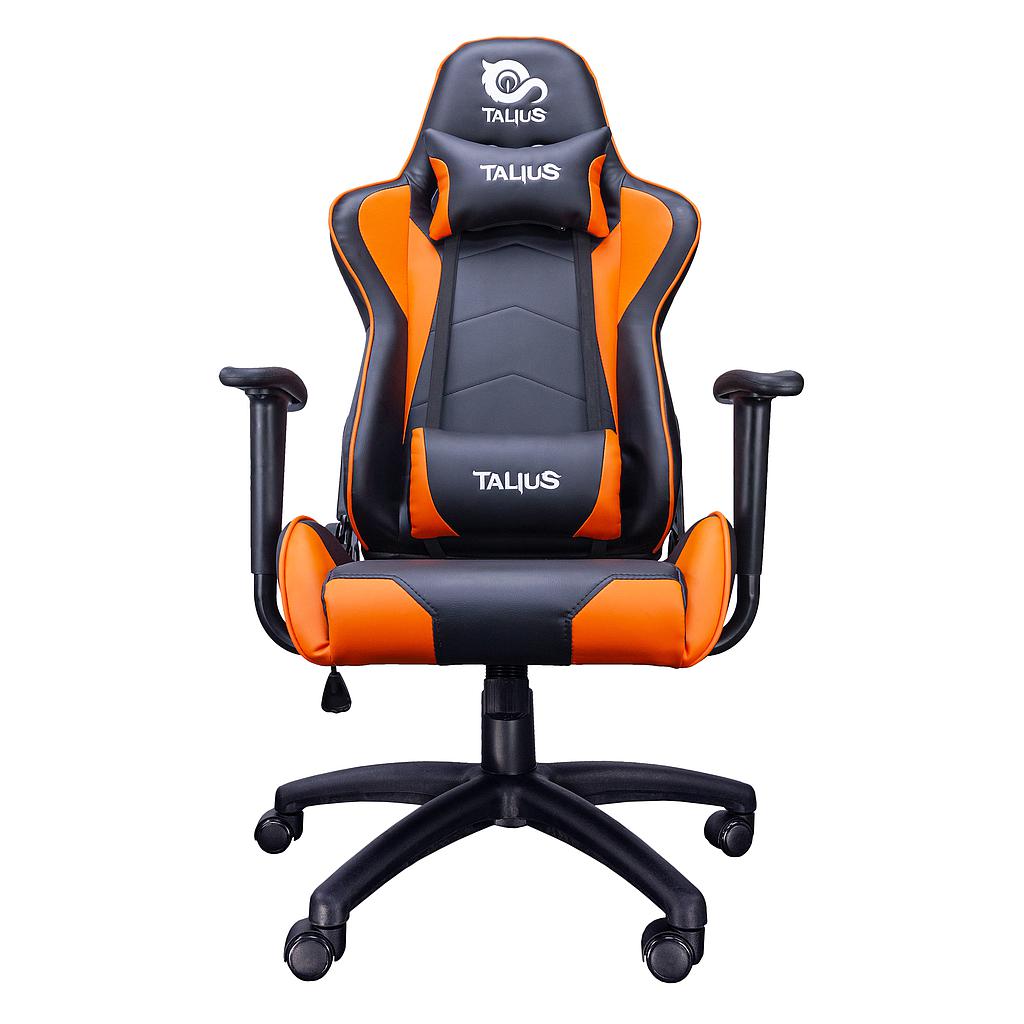 TALIUS - silla Gecko V2 gaming negra/naranja,brazos fijos, butterfly, base nylon, ruedas nylon (Ref.TAL-GECKO-ORA)