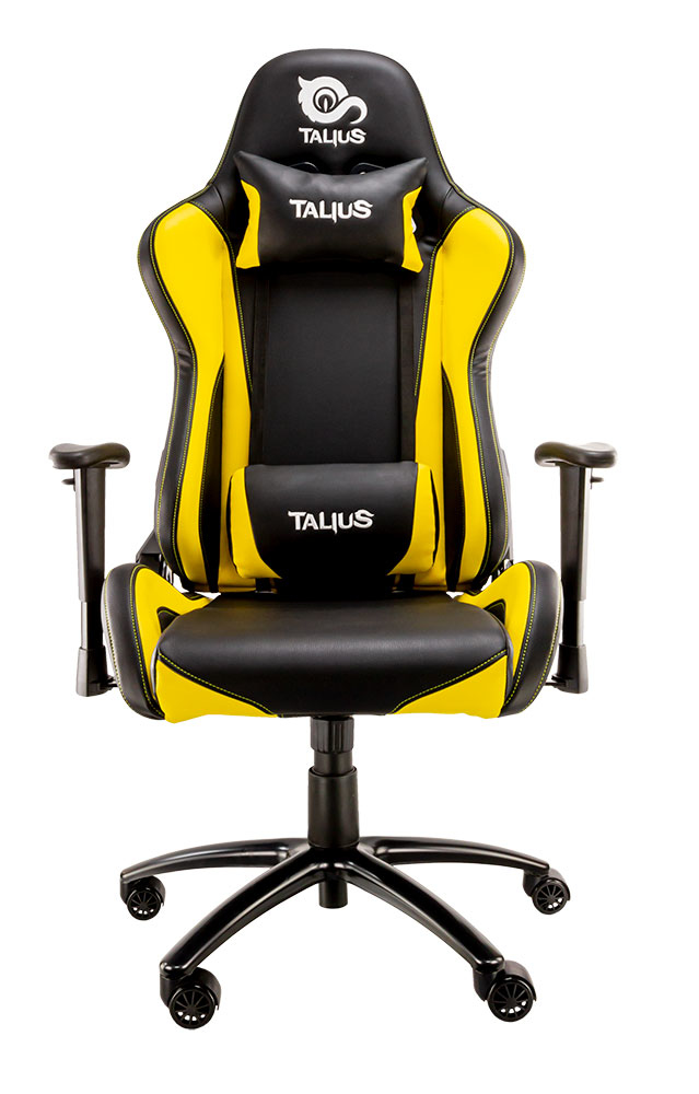 TALIUS - silla Lizard V2 gaming black/yellow 2D, butterfly, base metal, ruedas 60mm nylon, gas clase 4 (Ref.TAL-LIZARD-YLW)