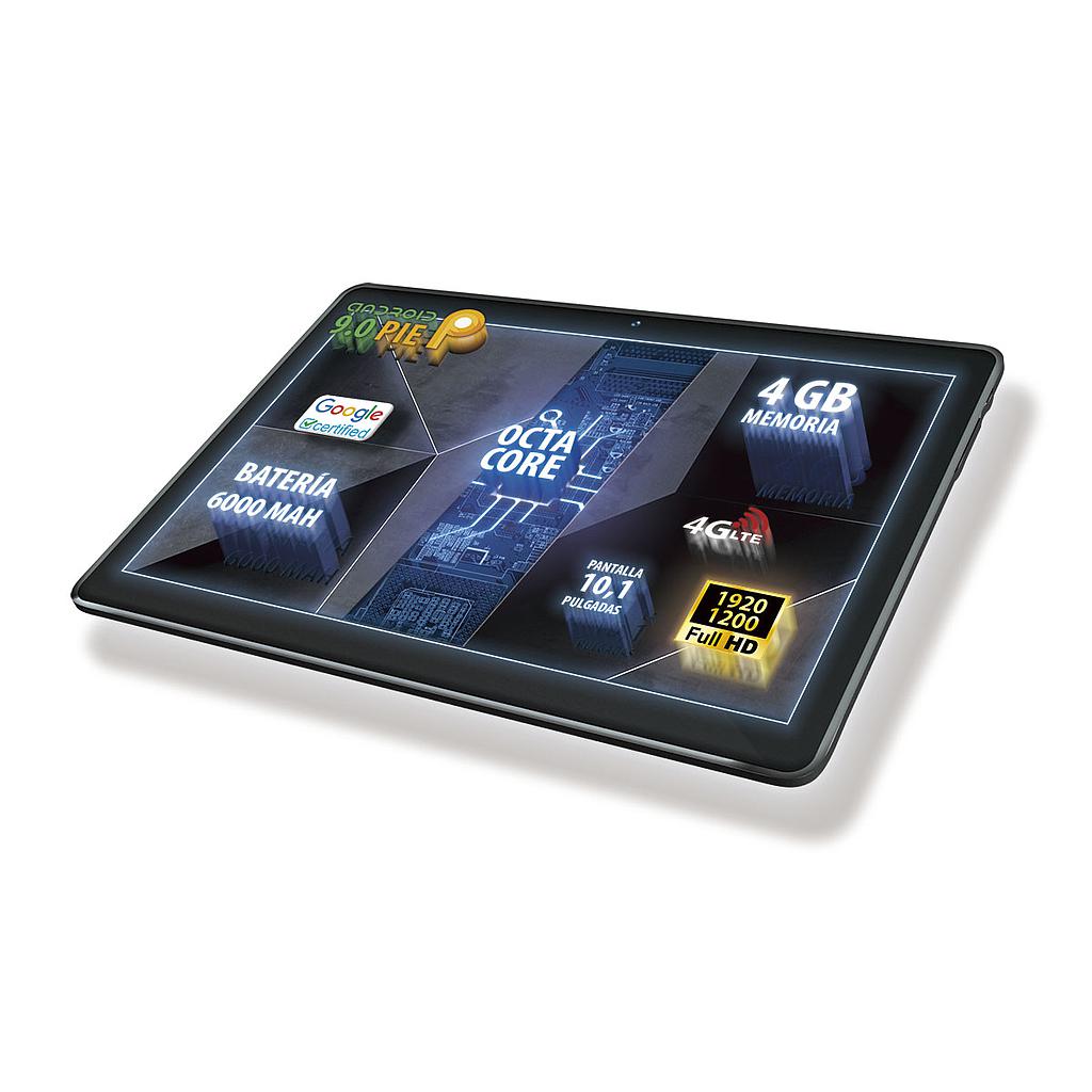 TALIUS - tablet 10,1 Zircon 1016 4G Dual Sim Octa Core, Ram 4Gb, 64Gb, android 9.0 (Canon L.P.I. 3,15€ Incluido) (Ref.TAL-ZIRCON-1016)