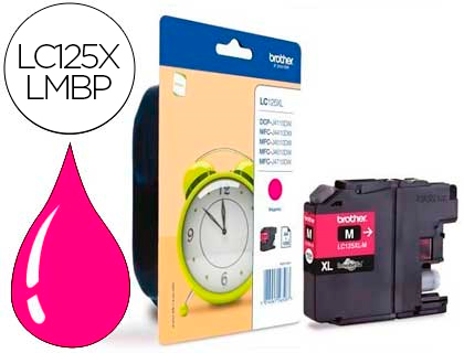 BROTHER - Cartuchos ORIGINALES Inyección De Tinta LC125 XLM Magenta (Ref.LC125XLMBP)