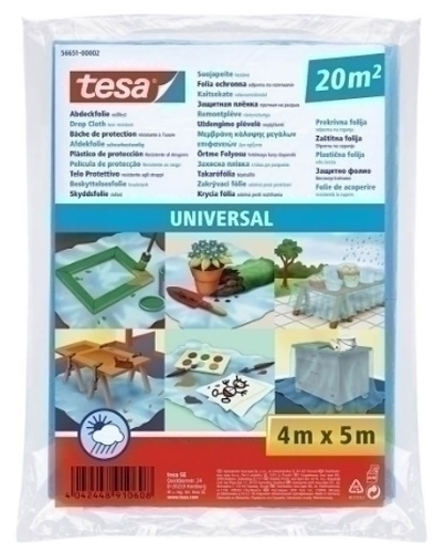 TESA - PLASTICO DE CUBRICION UNIVERSAL TRANSPARENTE 4x5 METROS (Ref.56651-00002-01)