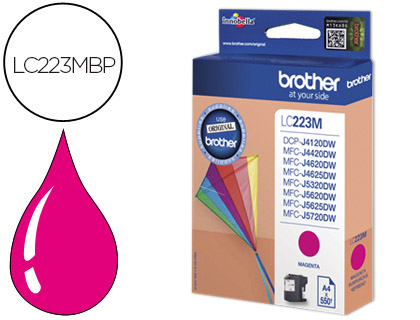 BROTHER - Cartuchos ORIGINALES Inyección De Tinta LC223M Magenta (Ref.LC223MBP)