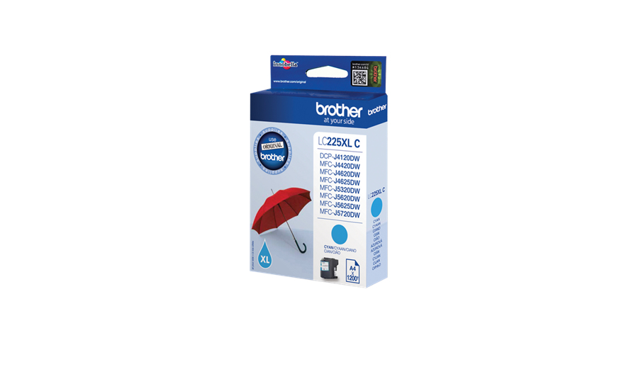 BROTHER - Cartuchos ORIGINALES Inyección De Tinta LC-225XLCBP MFC-J 4420 DW / MFC-J 5620 DW CIAN ALTA CAPACIDAD 1200 PAG (Ref.LC225XLCBP)