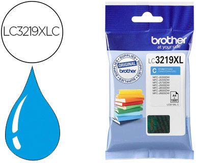 BROTHER - Cartuchos ORIGINALES Inyección De Tinta CIAN MFC-J6530DW/J6930DW LC-3219XLC (Ref.LC3219XLC)