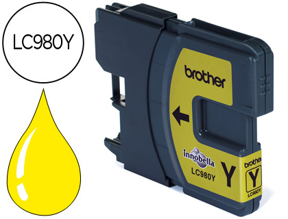 BROTHER - Cartuchos ORIGINALES Inyección De Tinta Amarillo 300pg (Ref.LC980Y)