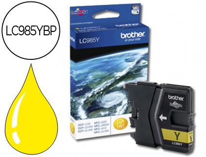 BROTHER - Cartuchos ORIGINALES Inyección De Tinta Amarillo (Ref.LC985YBP)