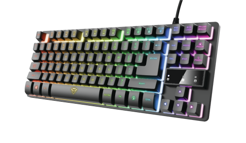 TRUST - GXT 833 Thado teclado USB Español Negro, Plata (Ref.24067)