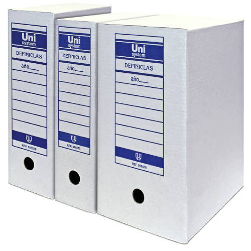 UNISYSTEM - CAJA ARCHIVO DEFINITIVO DEFINICLAS CARTON Fº PROLONGADO (Ref.70906770)