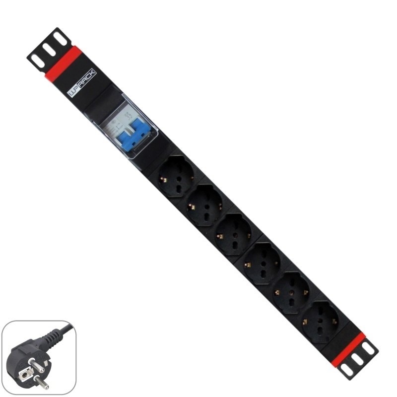 WP - Regleta 19&quot; 6 Tomas Schuko (Ref.N-PDU-G02-06)