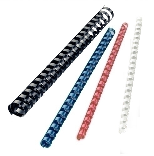 YOSAN - CANUTILLO PLASTICO 21 anillas paso US NEGRO 38 mm OVALADO CAJA de 50 (Ref.0508N138)
