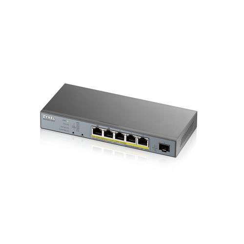 ZYXEL - switch Gestionado L2 Gigabit Ethernet (10/100/1000) Energía sobre Ethernet (PoE) Gris (Ref.GS1350-6HP-EU0101F)