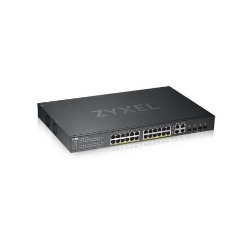 ZYXEL - GS1920-24HPV2 Gestionado Gigabit Ethernet (10/100/1000) Energía sobre Ethernet (PoE) Negro (Ref.GS192024HPV2-EU0101F)